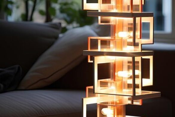 Une structure lumineuse aux formes géométriques complexes illustrant comment franchir les barrières des filtres de communication pilotés par IA dans un espace de vie chaleureux.